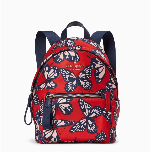 ♠️Kate Spade Mini Chelsea Butterfly Printed Nylon Backpack, Multi NWT - Picture 1 of 4